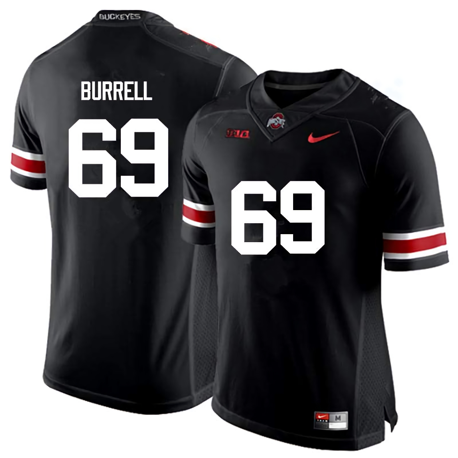 Matthew Burrell Ohio State Buckeyes Men's NCAA #69 Nike Black College Stitched Football Jersey LJX0356DT